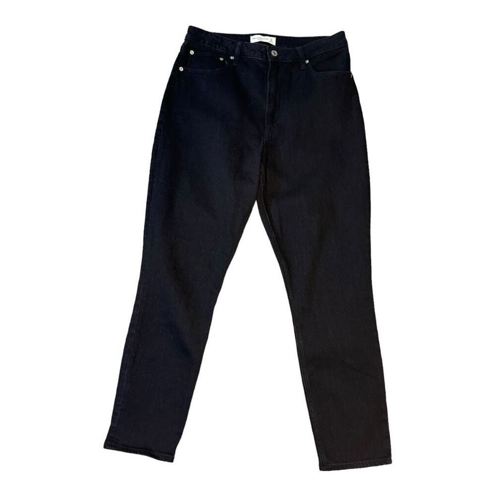 Abercrombie & Fitch Women's 10 Skinny High Rise Jeans Curve Love Size 30 Black